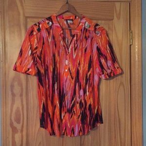 Orange Retro Blouse